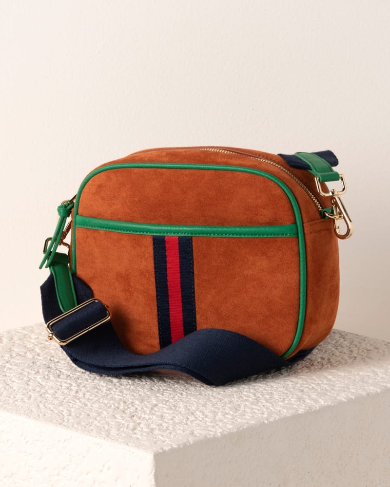 Front of a size One Size Blakely Camera Bag in Rust by Shiraleah. | dia_product_style_image_id:307717